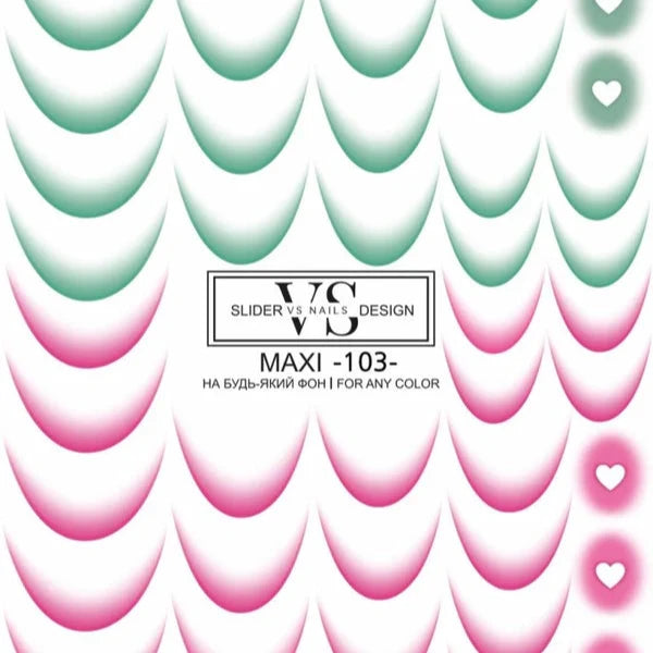 SLIDER MAXI (WATER-SOLUBLE STICKERS) 103 BY VS NAILS