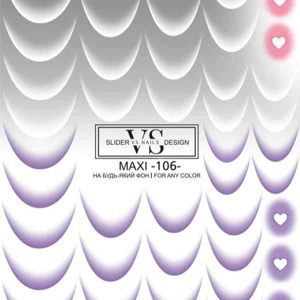 SLIDER MAXI (WATER-SOLUBLE STICKERS) 106 BY VS NAILS