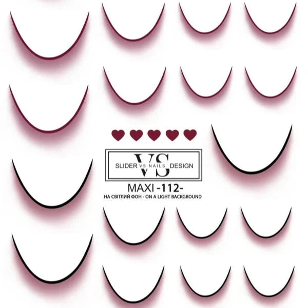 SLIDER MAXI (WATER-SOLUBLE STICKERS) 112 BY VS NAILS