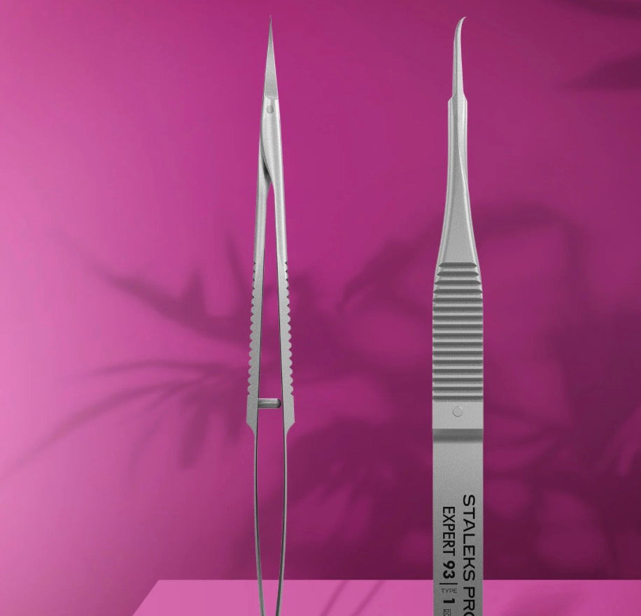 STALEKS Professional Cuticle Micro Scissors With Hook EXPERT 93 TYPE 1