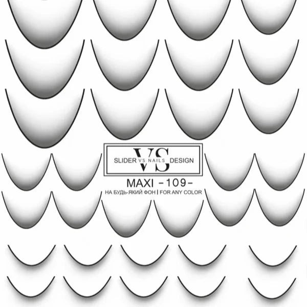 SLIDER MAXI (AUTOCOLLANTS HYDROSOLUBLES) 109 DE VS NAILS