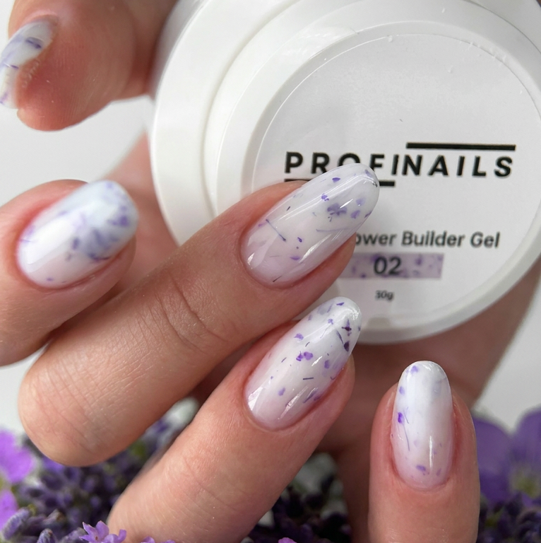 Milky Flower Gel – Builder Gel mit echten Blütenpartikeln ProfiNails