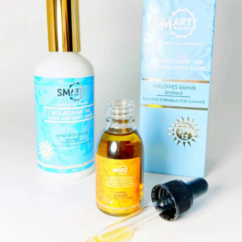 LIMITIERTES SET MOLEKULAR-ÖL (100ML) UND ORGANIC-ÖL (30ML) MALEDIVEN VON SMART - ProfiNails