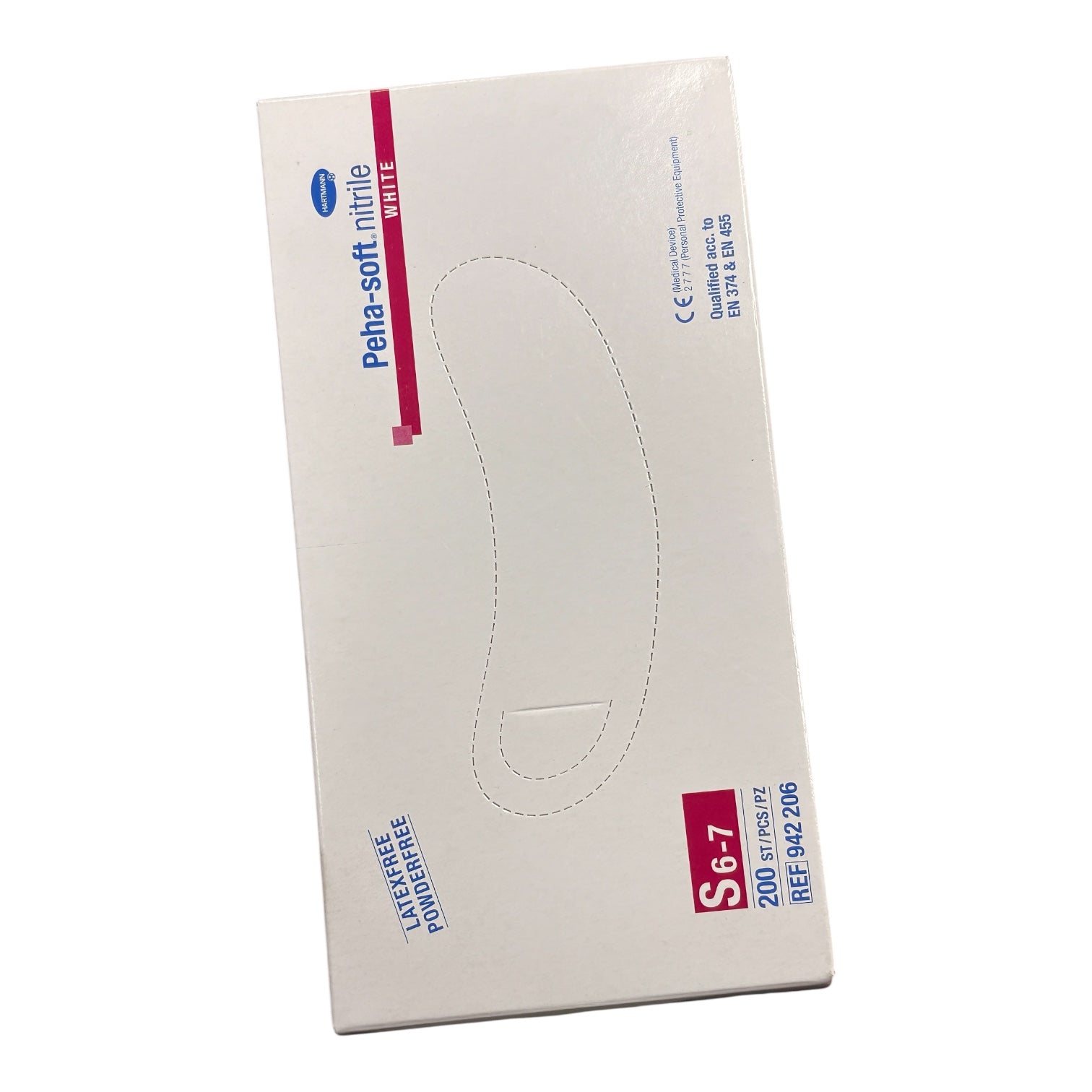 Gants en nitrile taille S 200 pcs blanc