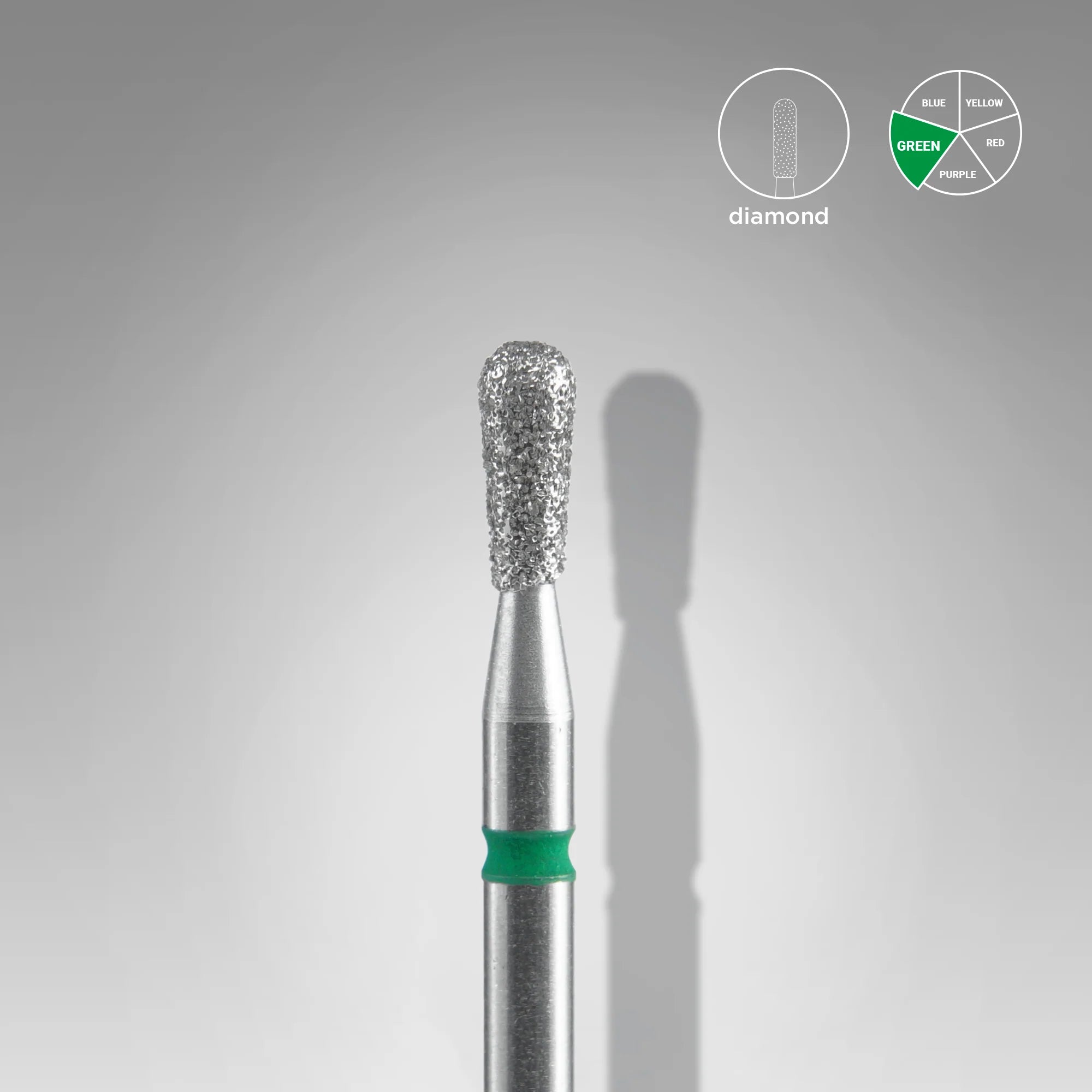 Diamond Nail Drill Bit Match Green EXPERT Head Diameter 2,3 Mm / Working Part 5 Mm
