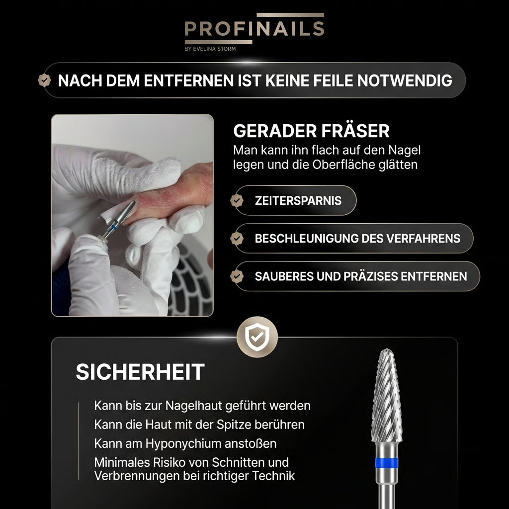 Fräser Hardmetall zum Abtragen ProfiNails