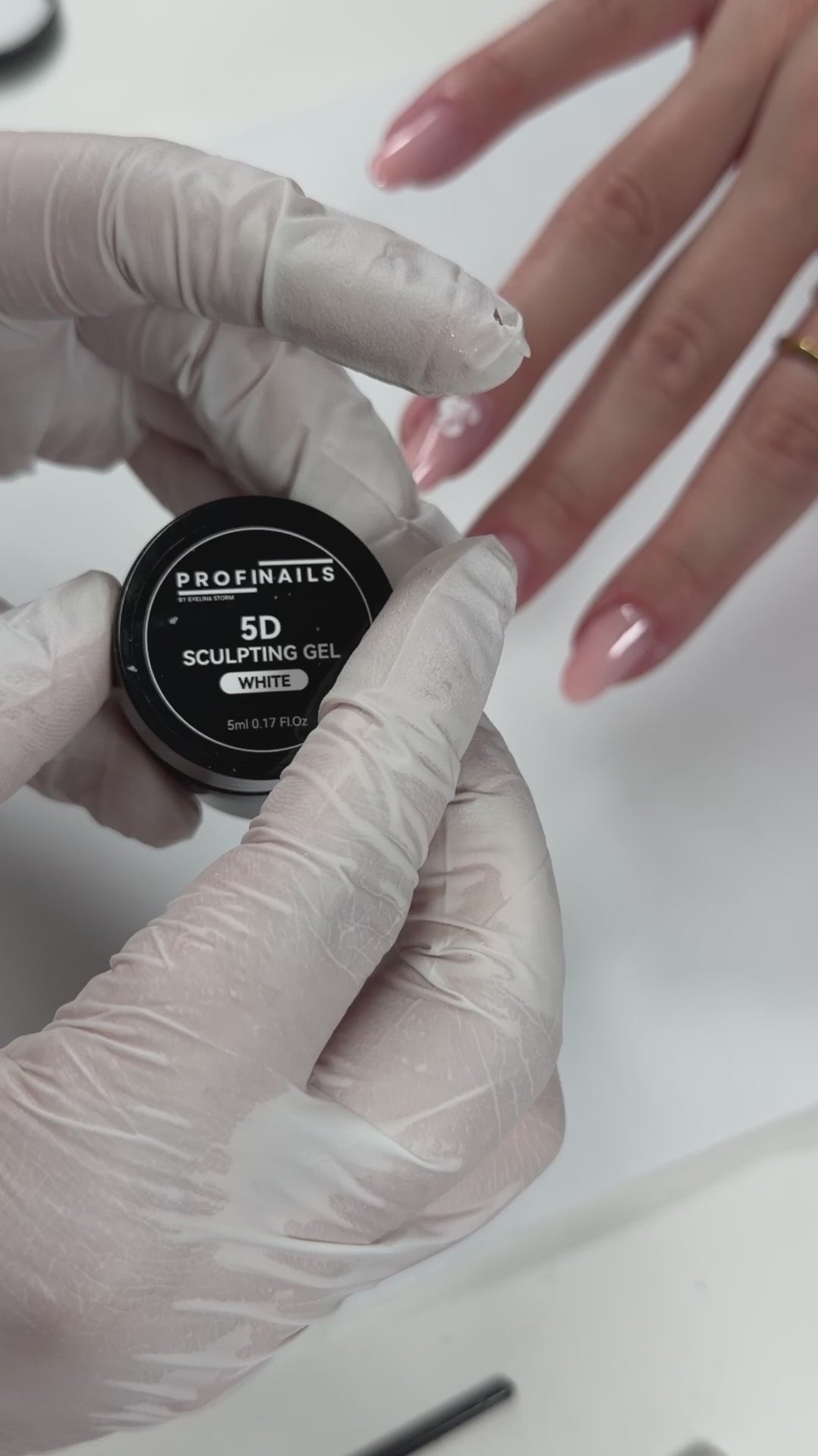 Video laden: 5D Sculpting Gel White – Weißes Modelliergel für 3D-Nailart | 5 ml